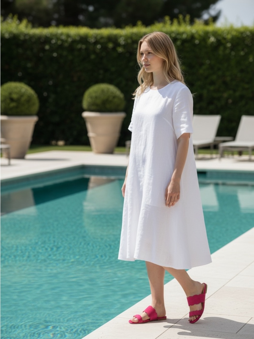Stuart Weitzman Pink Slide Sandals